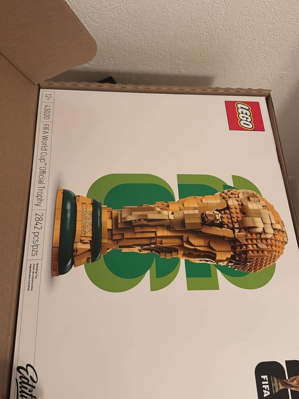 Lego Gold and Green World Cup Trophy Decor